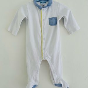 Jacadi one piece baby footie,  6 months